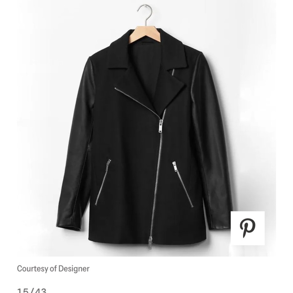 Black Gap Women's mixed leather Jacket